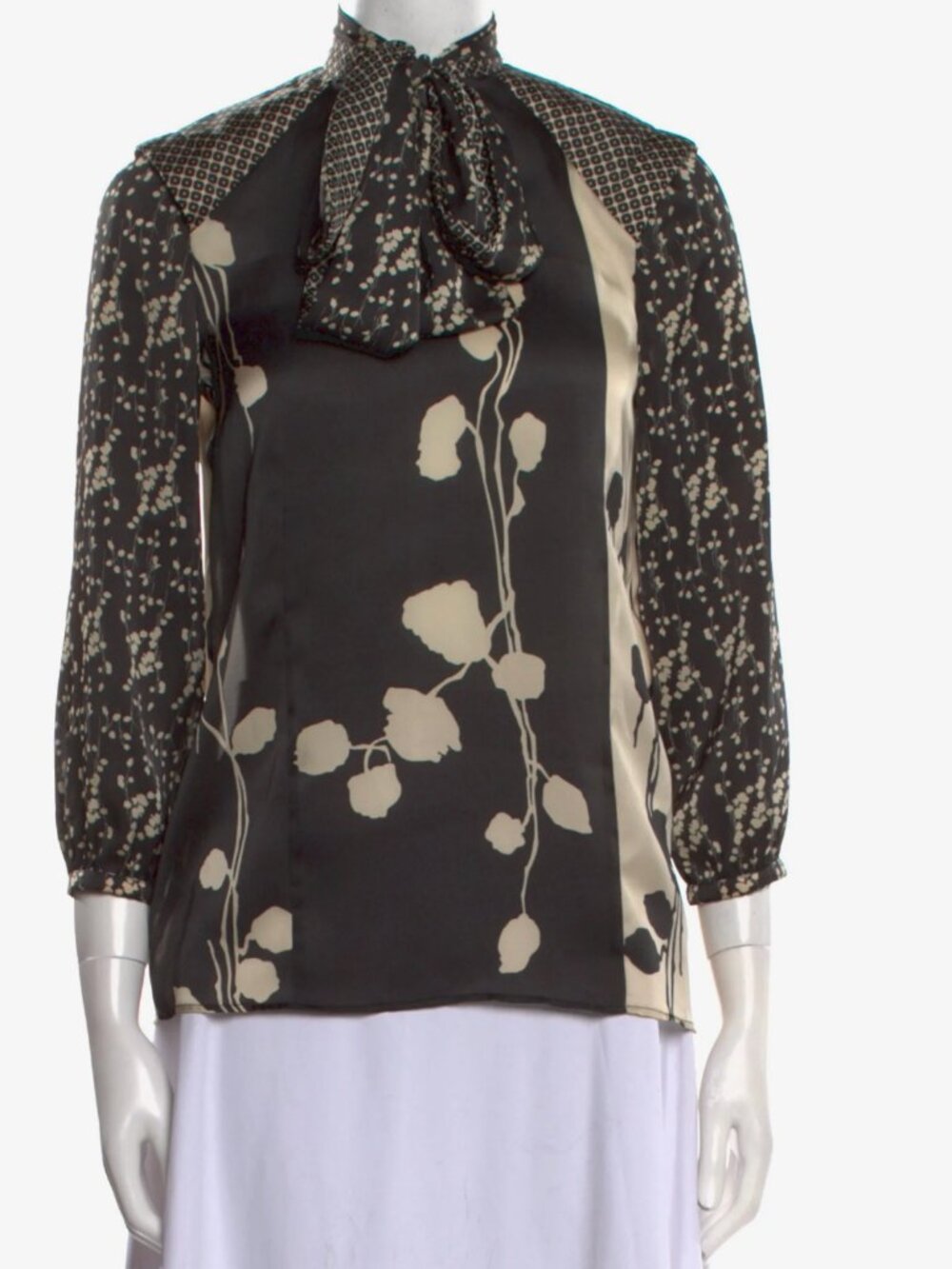 Antonio Marras Printed Neck Bow Blouse